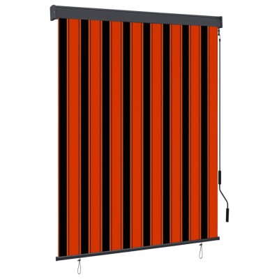 VIDAXL  Store Roulant d'ext&eacute;rieur 140x250 cm Orange et Marron