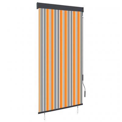 VIDAXL  Store Roulant d'ext&eacute;rieur 80x250 cm Jaune et Bleu
