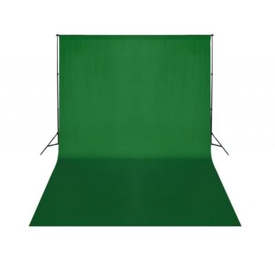 VIDAXL  syst&egrave;me de support de toile de fond 500 x 300 cm vert