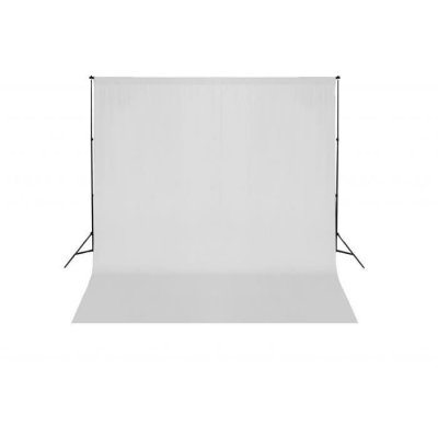 VIDAXL  syst&egrave;me de support de toile de fond 600 x 300 cm blanc