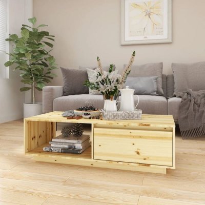 Vidaxl table basse 110x50x33,5 cm bois de sapin massif