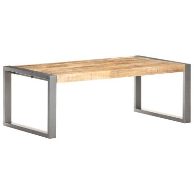 Vidaxl table basse 110x60x40 cm bois de manguier brut 321556