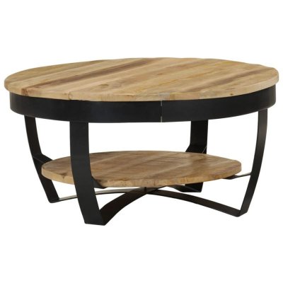 Vidaxl - Table Basse 65x32 cm Bois Massif de Manguier Brun