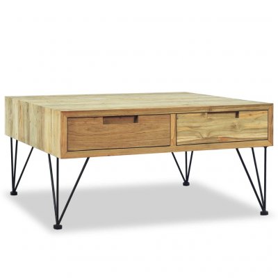 Vidaxl table basse 80 x 80 x 40 cm teck massif 244574