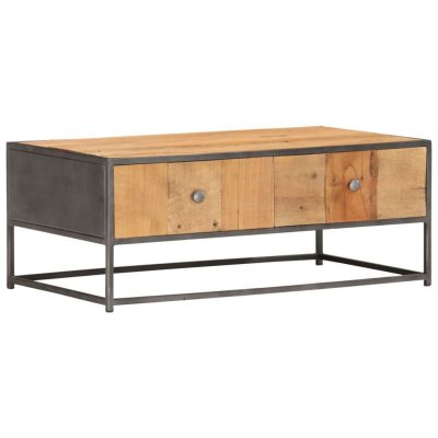 Vidaxl - Table basse 90 x 50 x 35 cm Bois de r&eacute;cup&eacute;ration massif Brun
