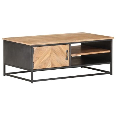 Vidaxl table basse 90x50x35 cm bois d'acacia massif 323526