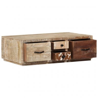 Vidaxl - Table basse 90x60x30 cm Bois de manguier massif n/a