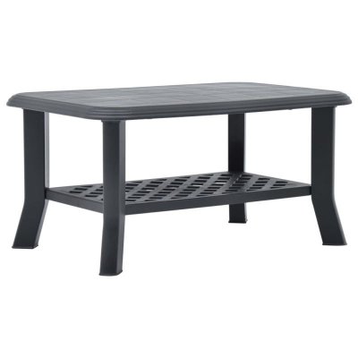 Vidaxl table basse anthracite 90 x 60 x 46 cm plastique 48795