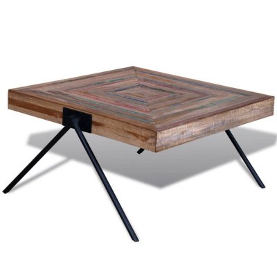 Vidaxl - Table basse avec pieds en v Bois de teck recycl&eacute; Brun