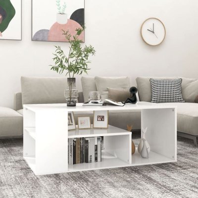 Vidaxl table basse blanc 100x50x40 cm agglom&eacute;r&eacute;
