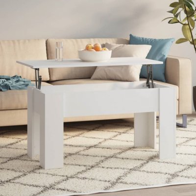 Vidaxl table basse blanc 101x49x52 cm bois d'ing&eacute;nierie