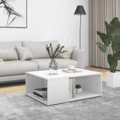Vidaxl table basse blanc 90x67x33 cm agglom&eacute;r&eacute;