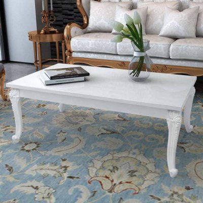 Vidaxl - Table Basse Blanc Brillant 115x65x42 cm Blanc