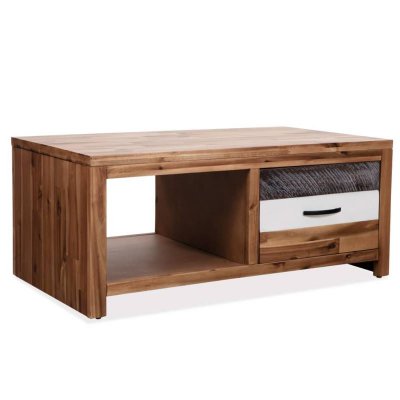 Vidaxl table basse bois d'acacia massif 90 x 50 x 37,5 cm 246043