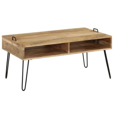 Vidaxl table basse bois de manguier massif 100 x 60 x 45 cm 246020