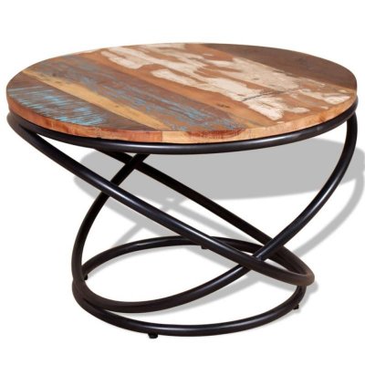 Vidaxl table basse bois de r&eacute;cup&eacute;ration massif 60 x 60 x 40 cm 244015