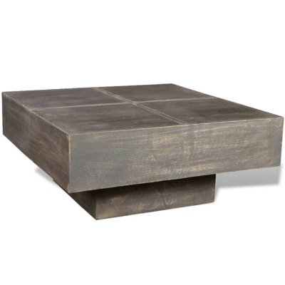 Vidaxl - Table Basse Carr&eacute;e Bois Massif de Manguier Marron Fonc&eacute; Brun