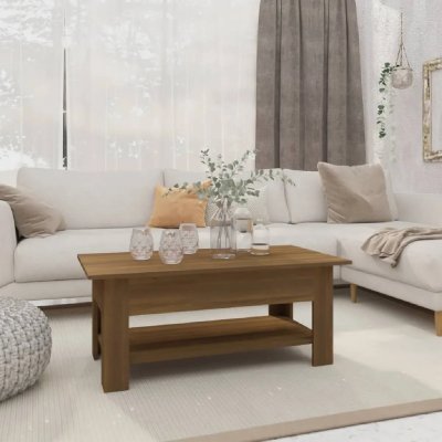Vidaxl table basse ch&ecirc;ne marron 102x55x42 cm agglom&eacute;r&eacute;