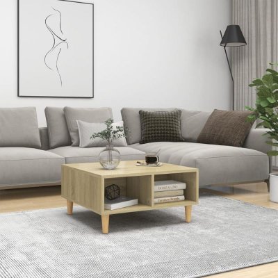 Vidaxl table basse ch&ecirc;ne sonoma 60x60x30 cm agglom&eacute;r&eacute;