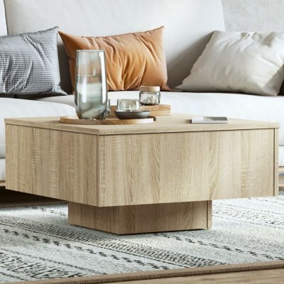 Vidaxl table basse ch&ecirc;ne sonoma 60x60x31,5 cm agglom&eacute;r&eacute;