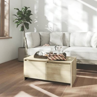 Vidaxl table basse ch&ecirc;ne sonoma 90x50x41,5 cm agglom&eacute;r&eacute;