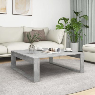 Vidaxl - Table basse Gris b&eacute;ton 100x100x35 cm Agglom&eacute;r&eacute; Gris b&eacute;ton
