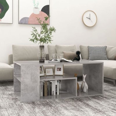 Vidaxl - Table basse Gris b&eacute;ton 100x50x40 cm Agglom&eacute;r&eacute;