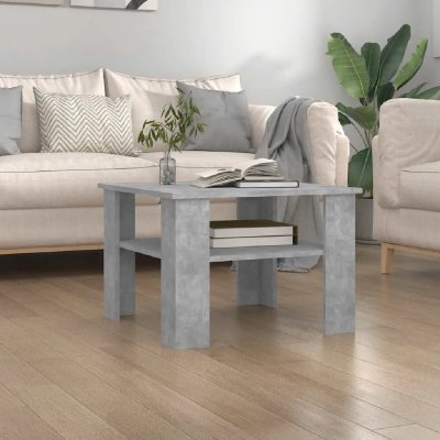 Vidaxl table basse gris b&eacute;ton 60 x 60 x 42 cm agglom&eacute;r&eacute; 800211