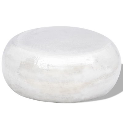 Vidaxl - Table Basse Martel&eacute;e en Aluminium Argent&eacute; Argent