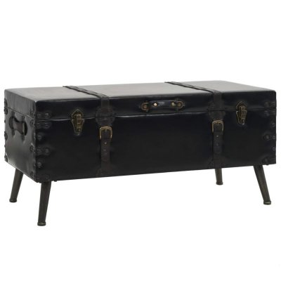 Vidaxl - Table basse mdf et acier 102 x 51 x 48 cm Noir