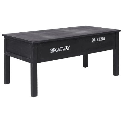 Vidaxl table basse noir 100 x 50 x 45 cm bois 284141