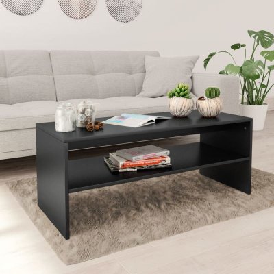 Vidaxl table basse noir 100x40x40 cm bois d'ing&eacute;nierie 800127