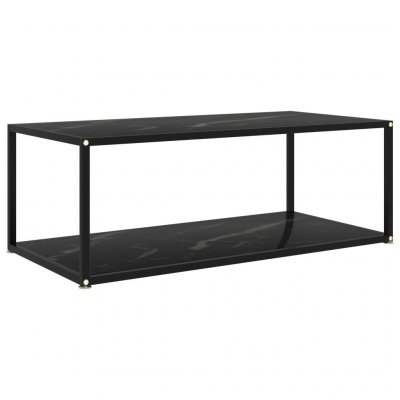 Vidaxl table basse noir 100x50x35 cm verre tremp&eacute; 322900