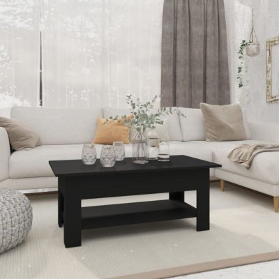 Vidaxl - Table basse Noir 102x55x42 cm Agglom&eacute;r&eacute;