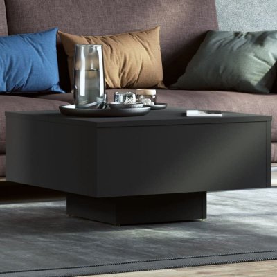 Vidaxl - Table basse Noir 60x60x31,5 cm Agglom&eacute;r&eacute;