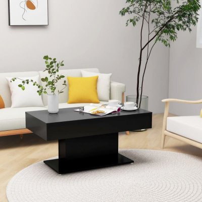 Vidaxl table basse noir 96x50x45 cm agglom&eacute;r&eacute;