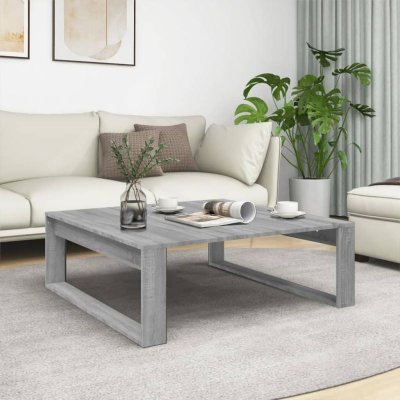 Vidaxl table basse sonoma gris 100x100x35 cm bois d'ing&eacute;nierie