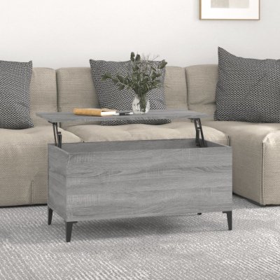 Vidaxl table basse sonoma gris 90x44,5x45 cm bois d'ing&eacute;nierie