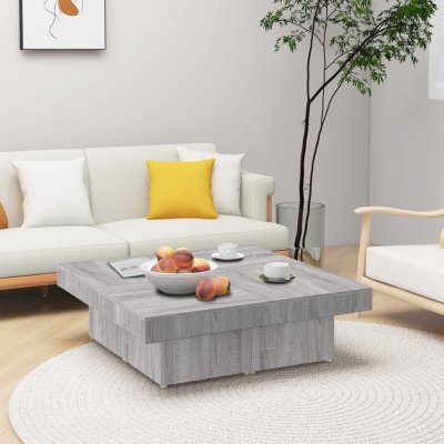 Vidaxl table basse sonoma gris 90x90x28 cm bois d'ing&eacute;nierie