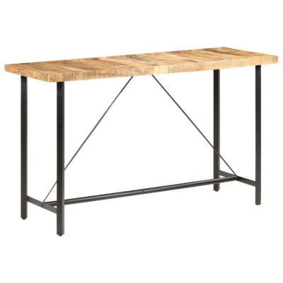 Vidaxl table de bar 180x70x107 cm bois de manguier brut 286613