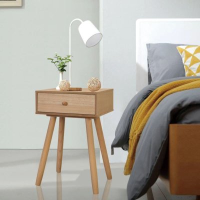 Vidaxl Table De Chevet 2 Pcs Bois De Pin Massif 40 X 30 X 61 Cm Marron