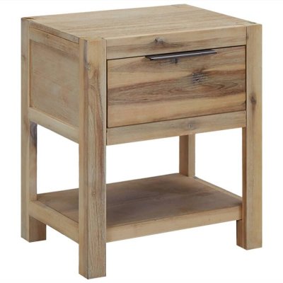 Vidaxl table de chevet avec tiroir 40x30x48 cm bois d'acacia solide 245683