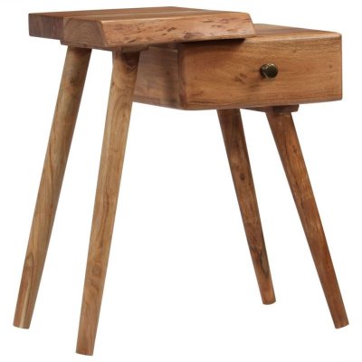 Vidaxl table de chevet bois d'acacia massif 45 x 32 x 55 cm 245662