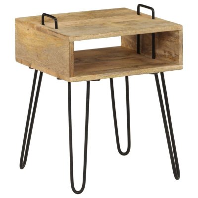 Vidaxl table de chevet bois de manguier massif 40 x 34 x 47 cm 246019