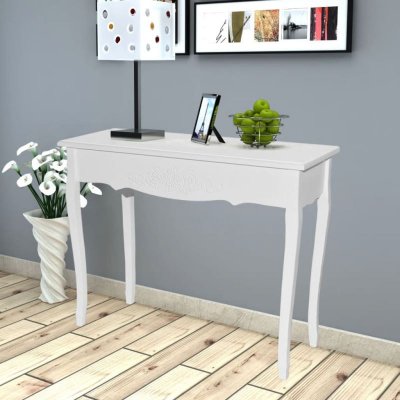 Vidaxl - Table de console et coiffeuse Blanc Blanc