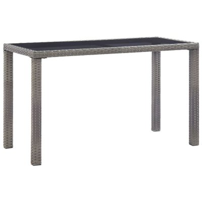 VIDAXL  table de jardin anthracite 123x60x74 cm r&eacute;sine tress&eacute;e 46448