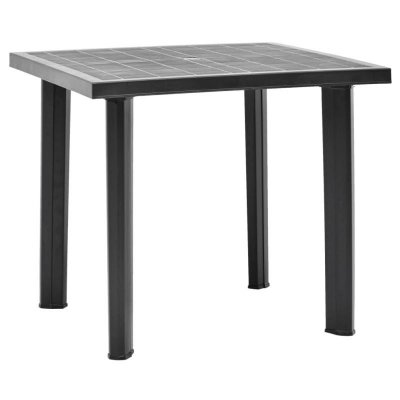 VIDAXL  - Table de jardin Anthracite 80x75x72 cm Plastique Anthracite