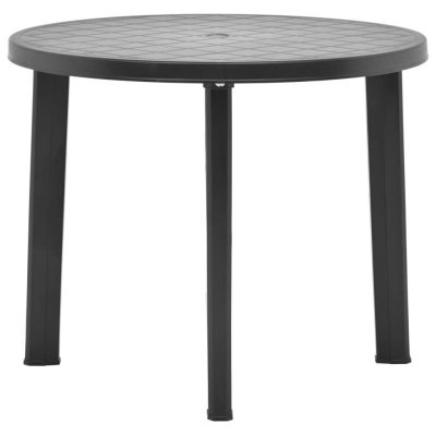 VIDAXL  - Table de jardin Anthracite 89 cm Plastique Anthracite