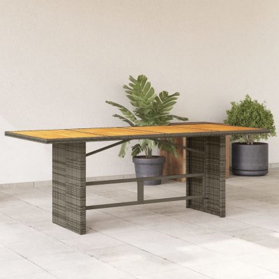 VIDAXL  Table De Jardin Avec Dessus En Bois D'acacia Gris 190x80x74 Cm