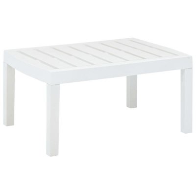 VIDAXL  - Table de jardin Blanc 78x55x38 cm Plastique Blanc